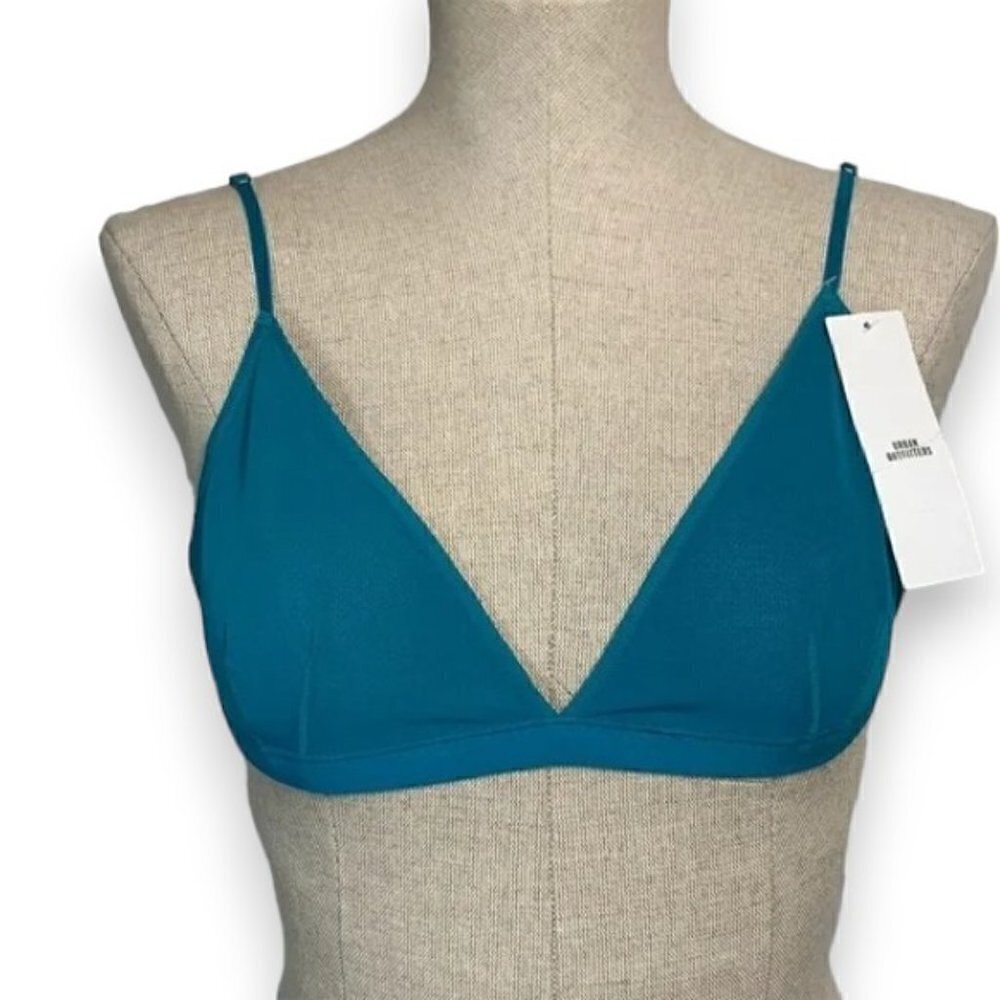 Urban Outfitters Out From Under Semi Sheer Bralette - Sapphire Blue, Size L